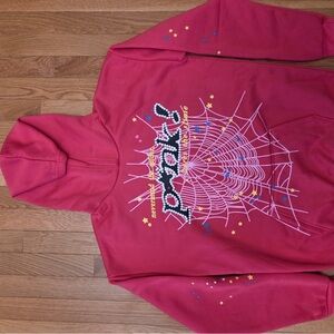 Vibrant Pink Graphic Hoodie for Men